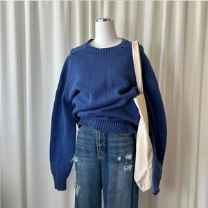 Vintage Lands’ End Oversized Crewneck Sweater 100% Cotton.